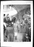 Old Print 1901 Royal Colonial Tour London Prince Wales Arrival Guildhall 20th