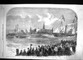 Old 1864 Prince Wales Denmark Royal Yacht Osborne Ship Harbour Elsino Victorian