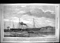 Old Print 1855 Majesty Queen Steam Yacht Ship Victoria Albert Royal Boats 19th