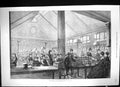Antique Old Print 1874 Interior Central Telegraph Office Instrument Gallery