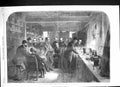 Original Old Antique Print 1866 Men Testing Recovered Atlantic Telegraph Cable
