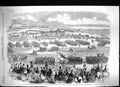 Antique Print 1860 Review Rifle Volunteers Queen Edinburgh Siers Marching 19th