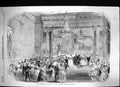 Original Old Antique Print 1856 Majesty Queen England Ball Turkish Embassy 19th