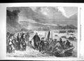 Original Old Antique Print 1860 Departure Garibaldi Followers Genoa Ships Boats