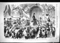 Original Old Antique Print 1860 Entry Procession Victor Emmanuel Naples Italy