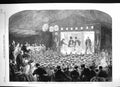 Old Print 1863 Theatricals Ship H.M.S. Perseus Yokohama Bay Entertainment 19th