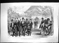 Old 1877 Japanese Government Officials Returning Paying Respects Mika Victorian