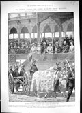 Antique Print 1903 GGun Gaikwar Baroda Viceregal Imperial Durbar Field Guns