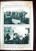 Old 1918 German Navy Surrender U-Boats Submarine British Crew Photogr 20th