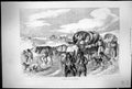 Original Old Antique Print 1874 Hungarian Gipsy Tramp Caravans Horses Victorian