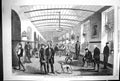 Original Old Antique Print 1860 Interior Royal Hospital Bethlehem Gallery Men