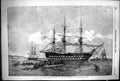 Old 1855 Scene Belleisle Hospital Ship Taking Provisions Board Boats Victorian