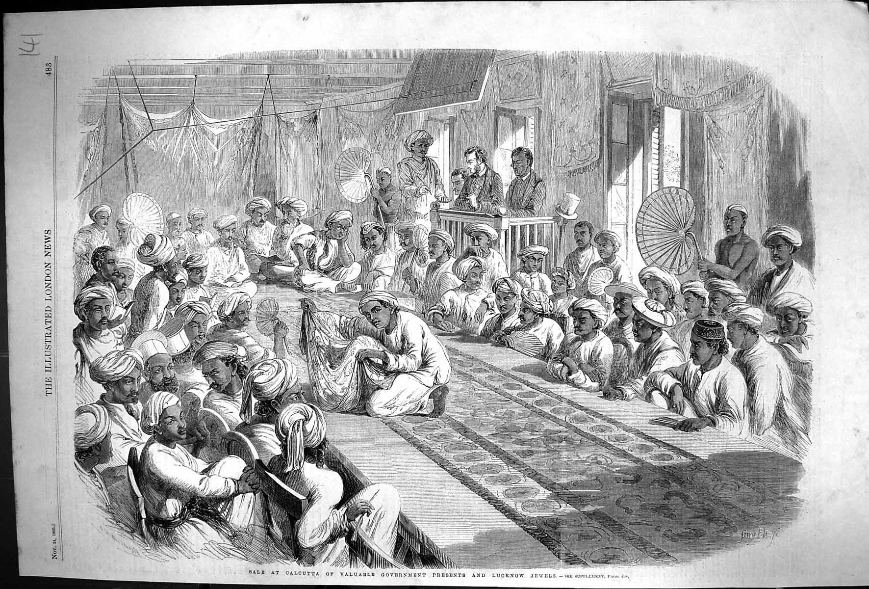 Old 1860 Sale Calcutta India Valuable Government Presents Lucknow Jew Victorian