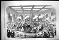 Original Old Antique Print 1858 Scene Hoolie Festival India People Music 19th