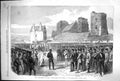Old Print 1867 Volunteers Dover Siers War Divine Service Parade-Ground C 19th