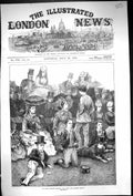 Old Antique Print 1872 Lords Cricket Ground Eton Harrow Match Sport Men 19th