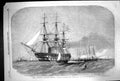 Old 1856 War Ship H.M.S. Colossus Gun-Boat Flotilla Motherbank Portla Victorian
