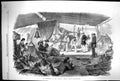 Original Old Antique Print 1857 Afternoon Scene Tropics Indian Ocean Ship Deck