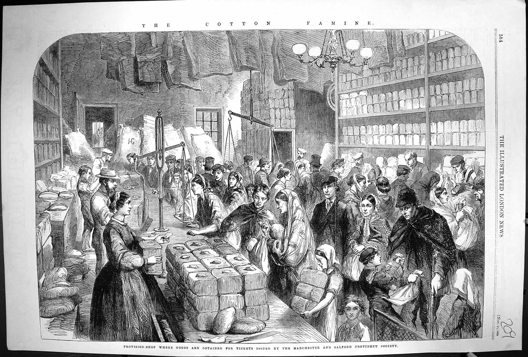 Old 1862 Provision Shop Manchester Salford Provident Society Goods Ti Victorian