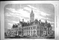 Old Antique Print 1864 Exterior New Assize Courts Manchester Architecture 19th