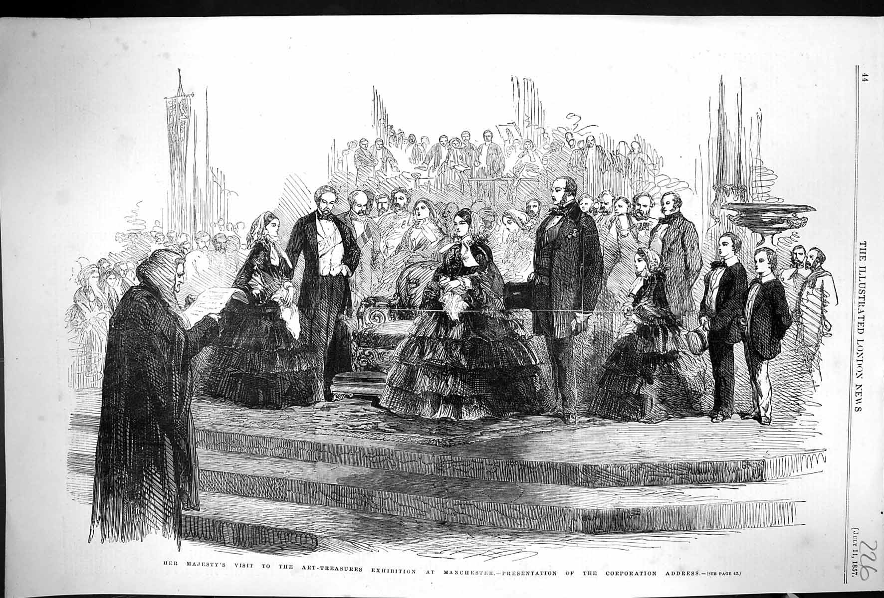 Old 1857 Majesty Queen Visit Art Treasures Exhibition Manchester Corp Victorian