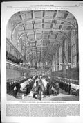 Old 1862 Dining Hall Christ'S Hospital Saying Grace Before Dinner Sin Victorian