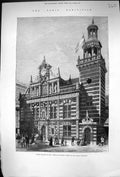 Old 1878 Paris Exhibition Dutch Building Avenue Nations Model Hague T Victorian
