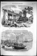 Old 1864 Scene Train Crash London Railway Hubberston Dock Milford Hav Victorian