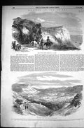 Antique Old Print 1855 Crimea War Pass Poros Baidar Valley Mountains Siers 19th