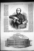 Antique Print 1855 Marquis D'Azeglio Sardinia Midland Institute Birmingham 19th