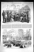 Old 1860 Result Vote Royal Palace Naples Garibaldi Veterans Grand Squ Victorian