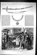 Old 1874 Hospital Saturday Lady'S Collecting Box Civic Chain Badge Ma Victorian