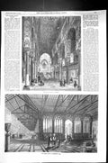 Old 1860 Interior Chapel Royal Palermo Campo Santo Cemetery Pisa Arch Victorian