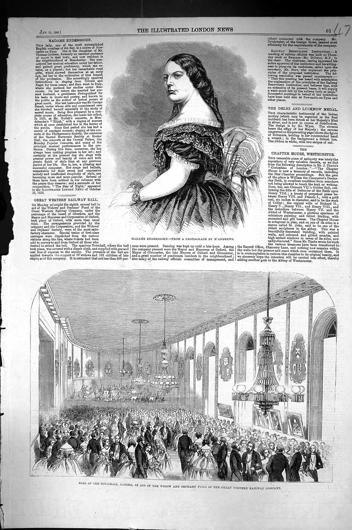 Old 1860 Madame Enderssohn Ball Townhall Oxford Widow'S Fund Western Victorian