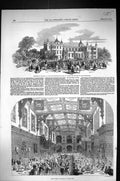 Old 1852 Dinner Audley End Reception Lady Charlotte Neville Lord Bray Victorian