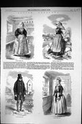 Old 1857 Danish Costumes Holiday Dress Laso Sunday Every-Day Bridal F Victorian