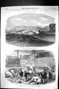 Old 1864 Floods Sheffield Hillsborough Drowned Cattle High-Bank River Victorian