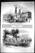 Old 1856 Kremlin Moscow Tower Ivan King Bells Palace Petrovski Russia Victorian