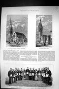Old 1882 Christchurch Cathedral Canterbury Church Rome Freemasons Mor Victorian