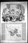 Old 1860 Bazaar Music Hall Edinburgh Artisan Rifle Brigade Plan Bridg Victorian
