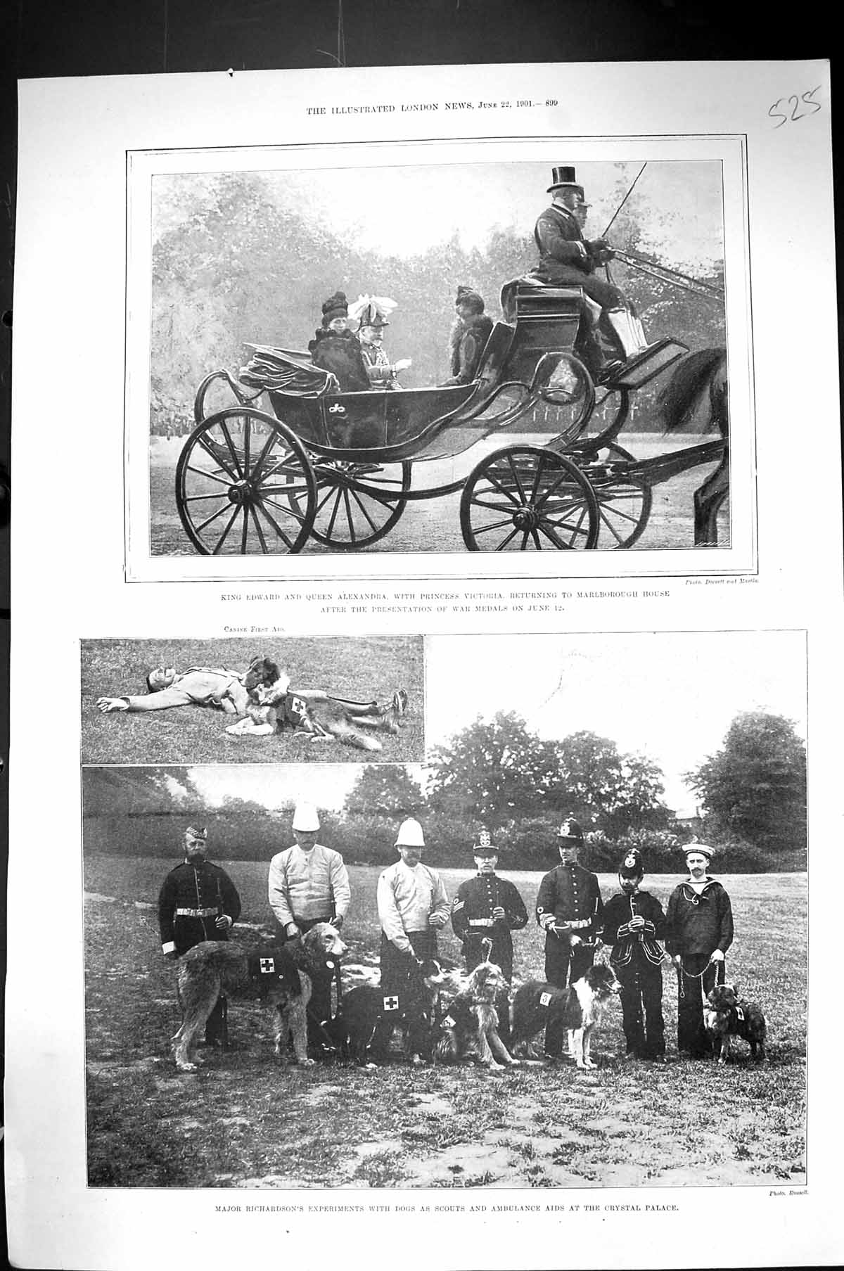Old 1901 King Edward Queen Alexandra Marlborough Richardson Ambulance Victorian