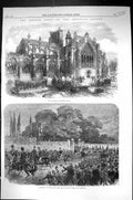 Old 1867 Majesty Queen Visit Melrose Abbey Departure Floors Castle Ke Victorian