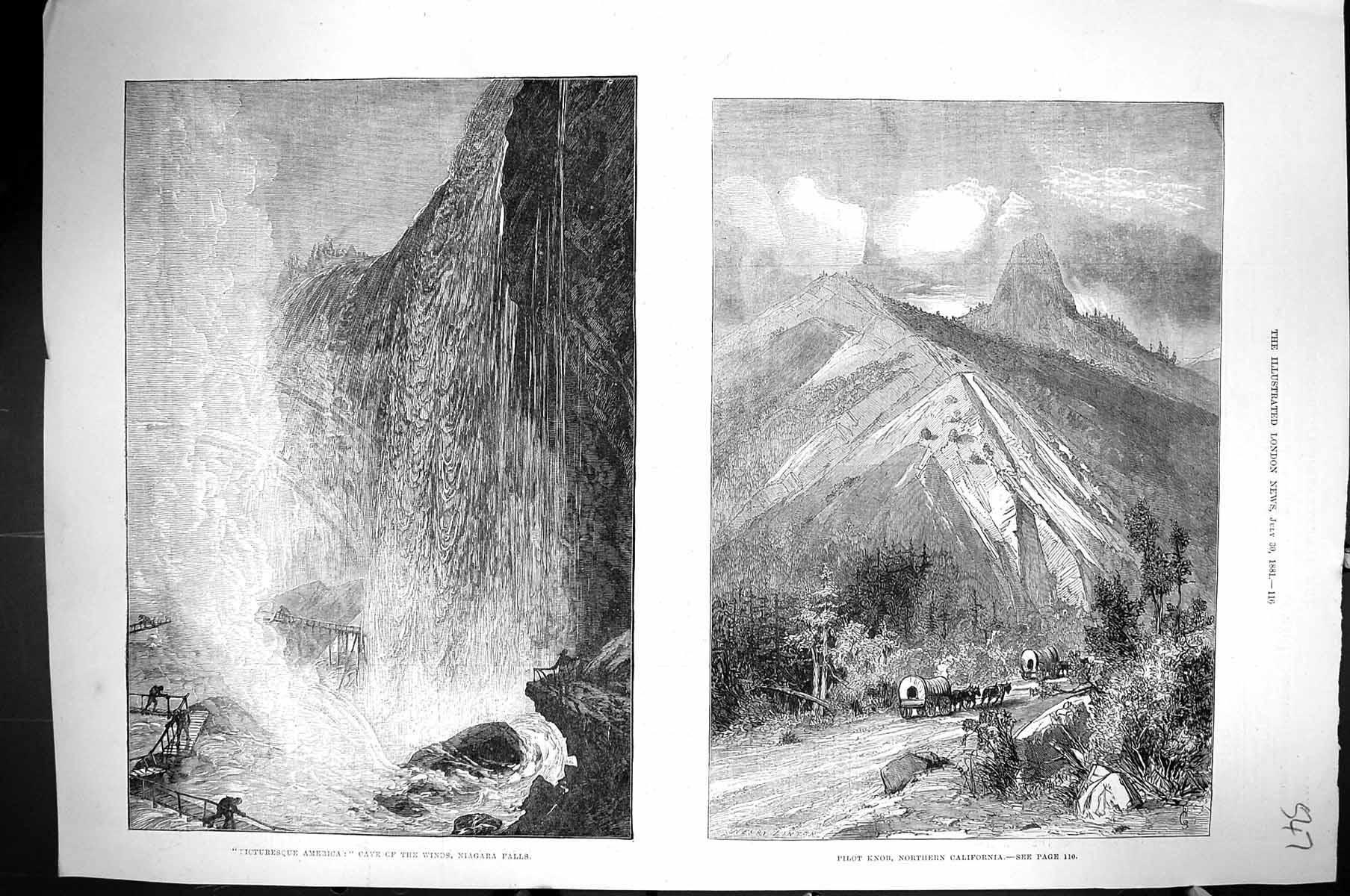 Old 1881 America Cave Winds Niagara Falls Pilot Knob California Ameri Victorian
