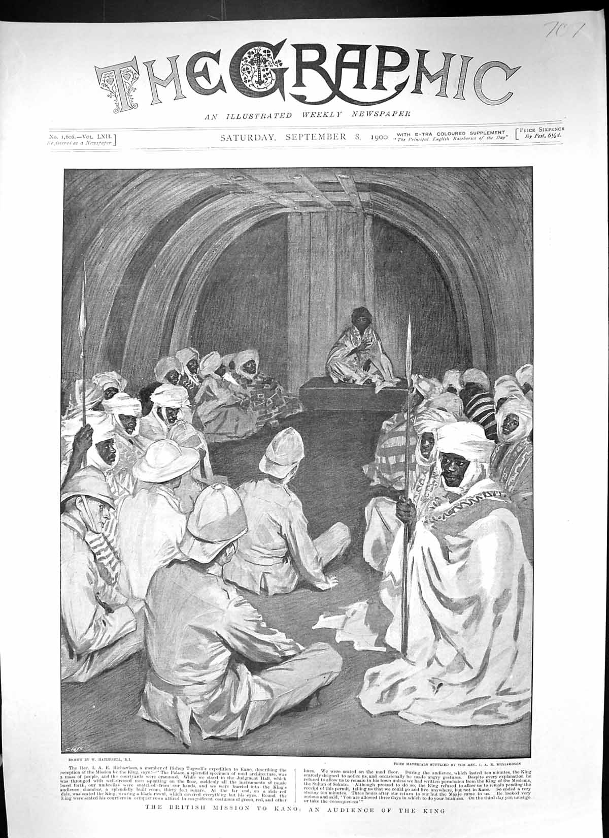 Old 1900 British Mission Kano Audience King Richardson Bishop Tugwell Victorian
