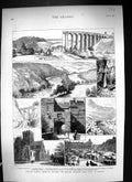 Old 1875 Railway Settle Carlisle Appleby Smardale Eden Castle Cathedr Victorian