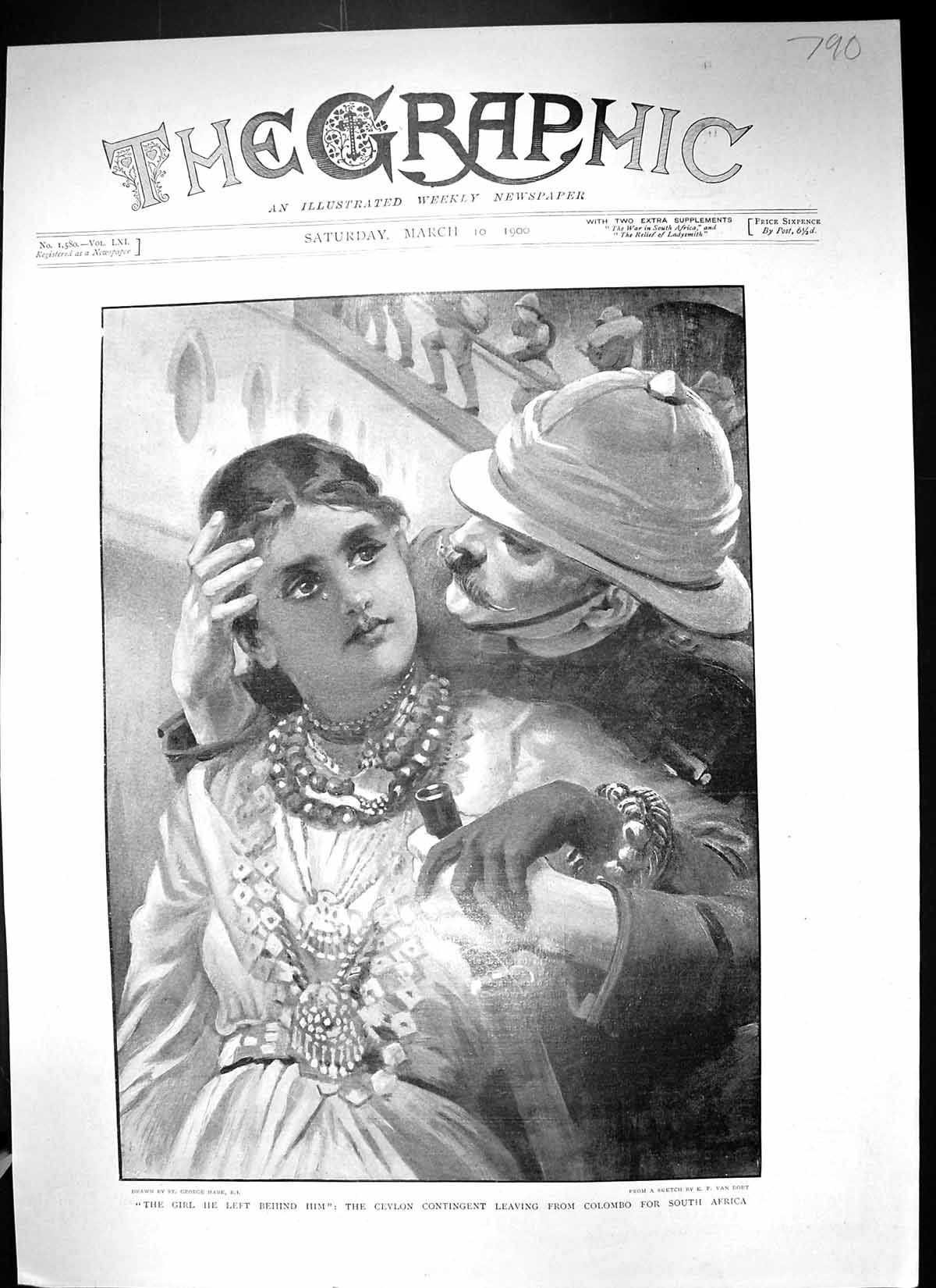 Old 1900 Ceylon Contingent Leaving Colombo South Africa War Romance L Victorian