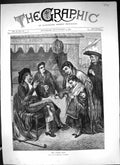 Old 1871 Burgess Fine Art Little Girl First Fan Street Seller Juan Bu Victorian