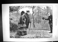 Antique Old Print 1873 Sunday Evening Scene Chelsea Hospital Gardens Siers N