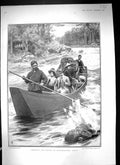 Old 1902 Shooting Rapids Katsuragawa Japan River Boat Tourists Major 20th
