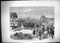 Antique Print 1871 War Review Bushey Park Siers Scene Charge Hussars Horses